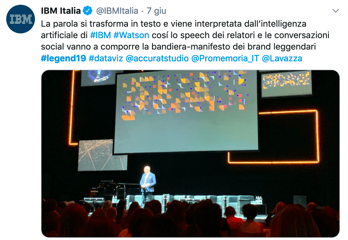 Tweet @IBMItalia