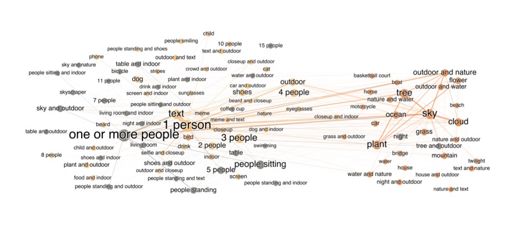 Instagram ALT-TEXT semiotic network